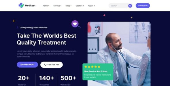 Meditest - Health Care Medical & Hospital Theme